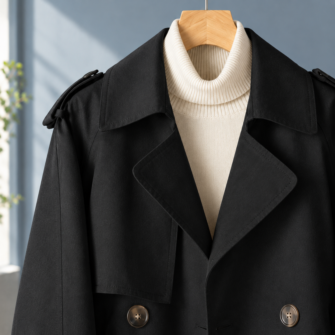 Hyacinth Double-Breasted Trench Coat - Lead Product Detail