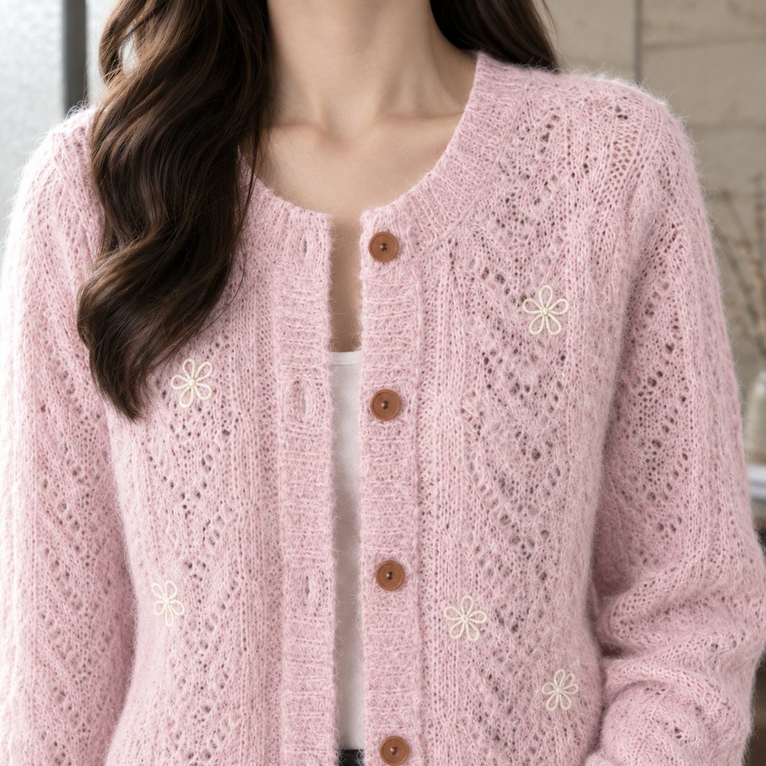Emily Pointelle Cardigan - Lead Product Detail