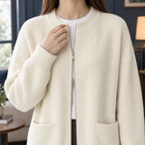 Cleo-Rae Ribbed Zip Jacket - Lead Product Detail