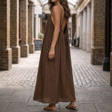 Willa Backless Maxi Dress - Lead Alternate View