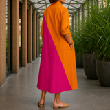 Sonia Colorblock Midi Dress - Lead Alternate View