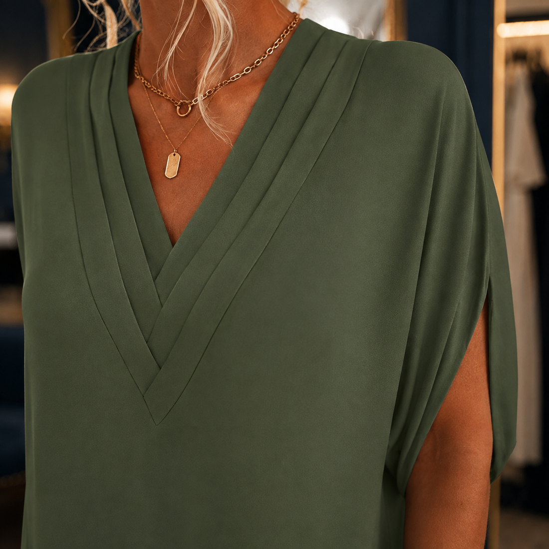 Ingrid-Lane Draped Shift Dress - Lead Product Detail