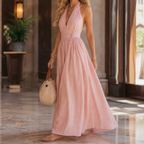 Celeste Halter Maxi Dress - Lead Alternate View