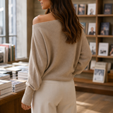 Xenia Asymmetric Sweater - Lead Alternate View