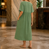 Eleanor Crinkle Midi Dress - Lead Alternate View