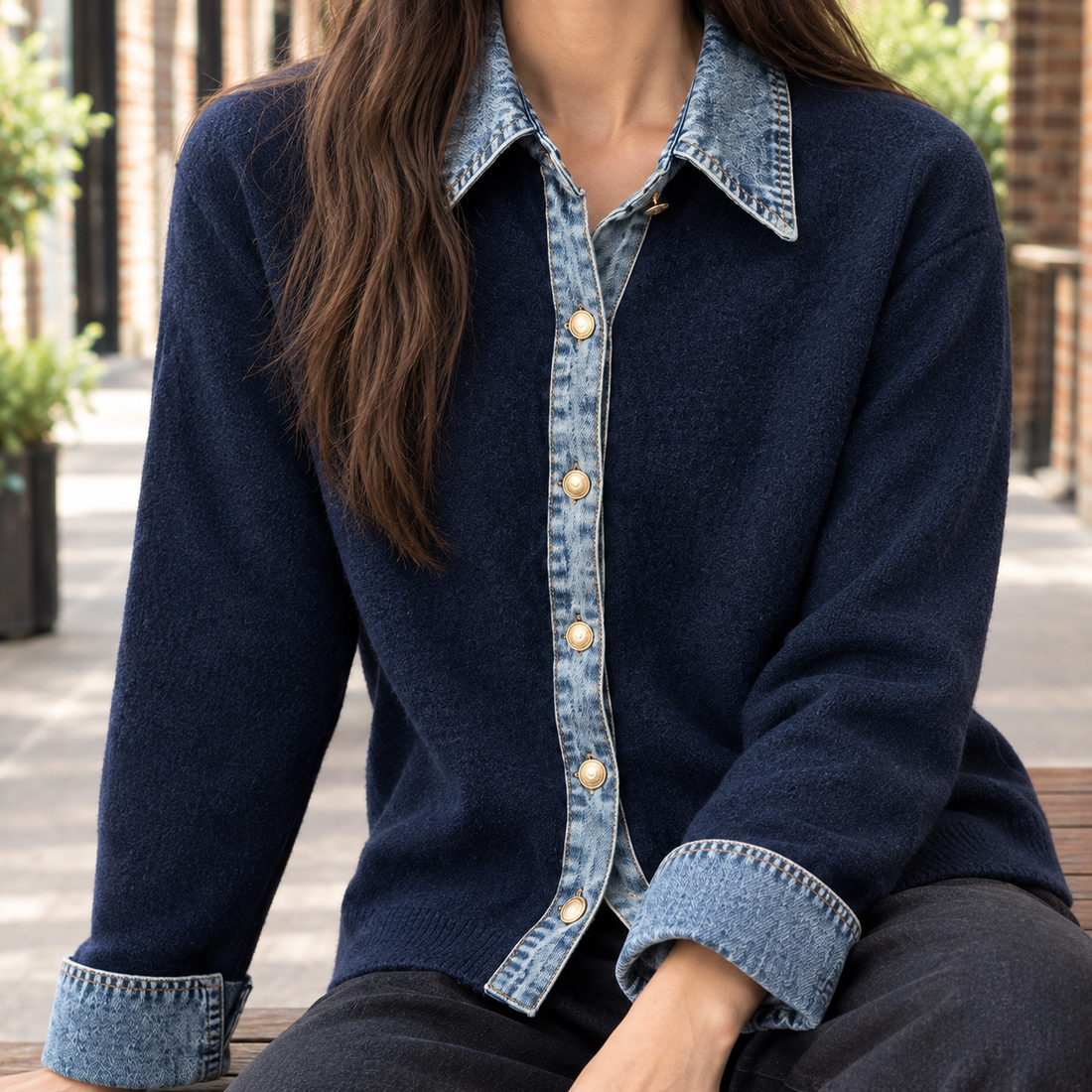 Rowena Denim Cardigan - Lead Product Detail
