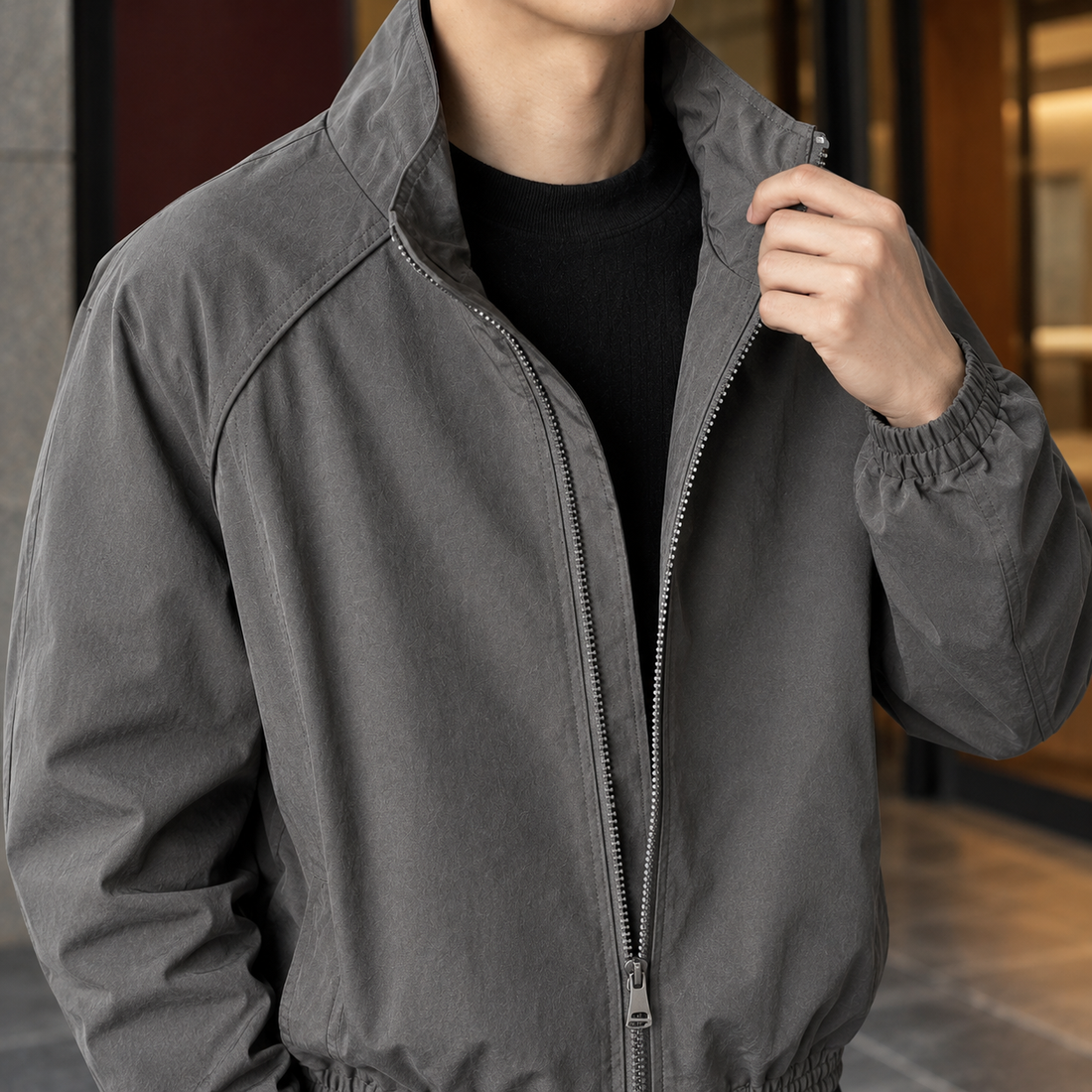 Maurice Stand Collar Jacket - Lead Product Detail