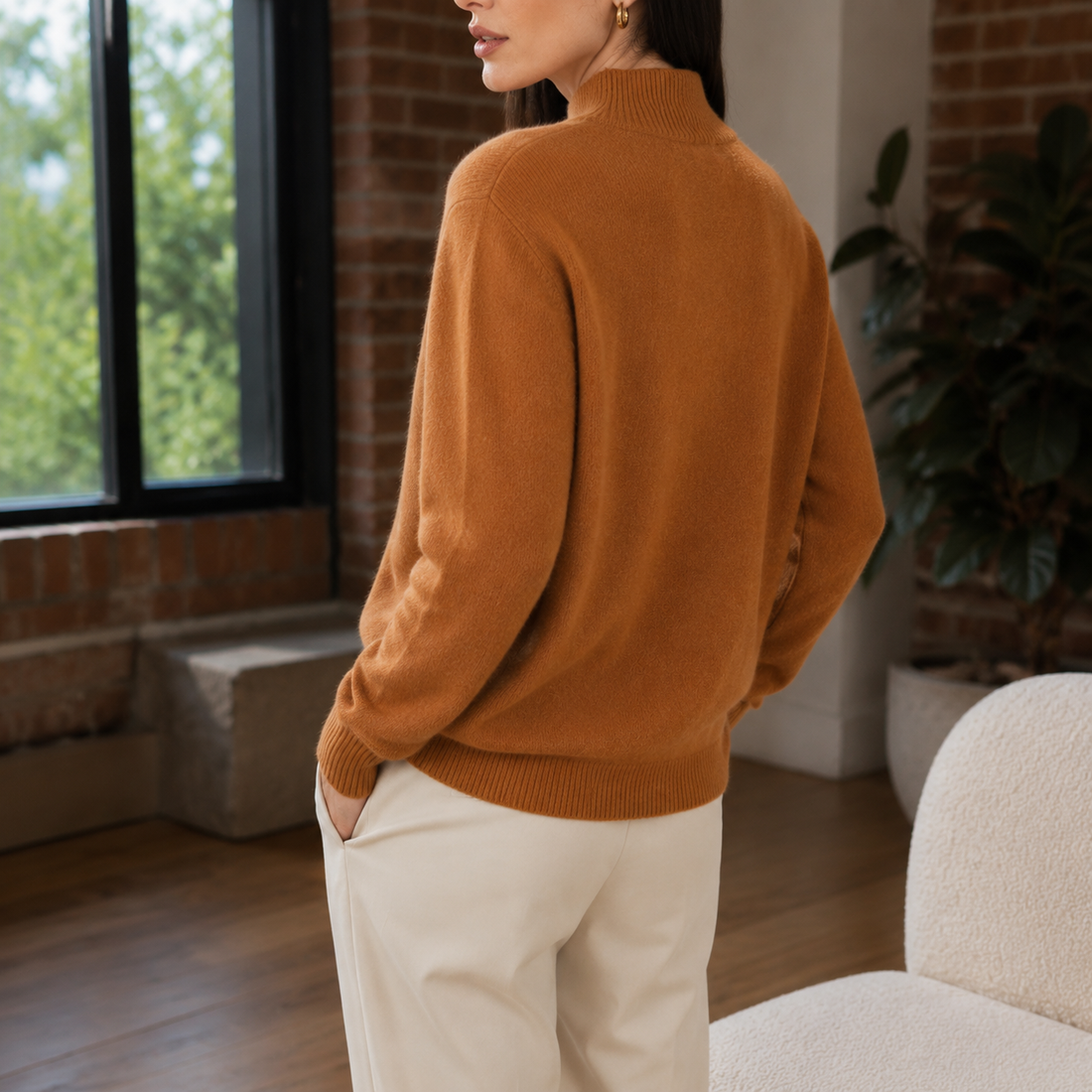 Soledad Cashmere Sweater - Lead Alternate View