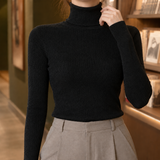 Gwendolyn Slim Turtleneck Top - Lead Product Detail