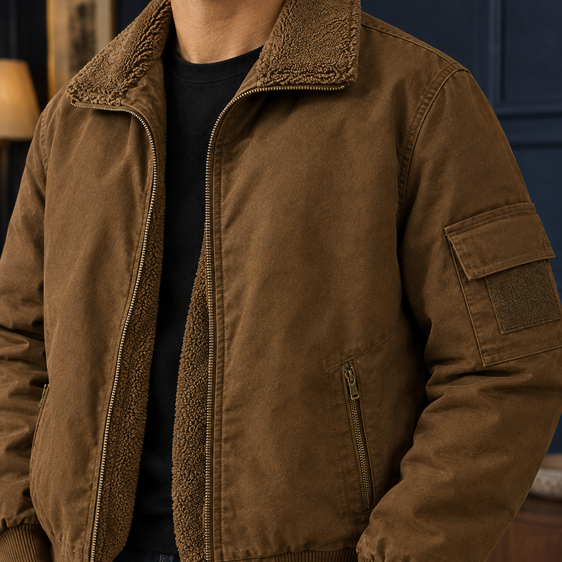 Raphael Cotton Jacket - Lead Product Detail