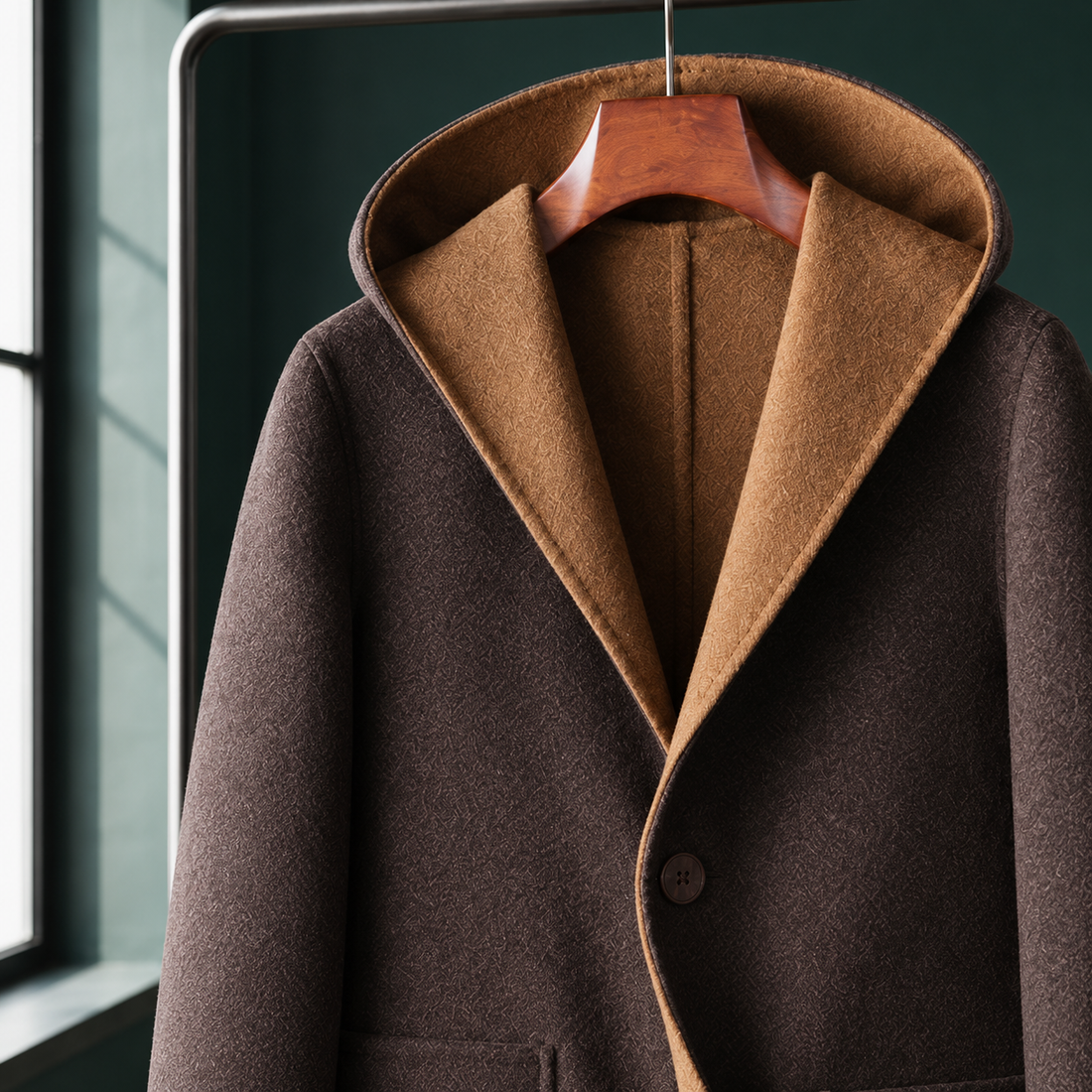 Alderic Reversible Coat - Lead Product Detail