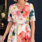Francesca-Kate Watercolor Midi Dress - Lead Product Detail