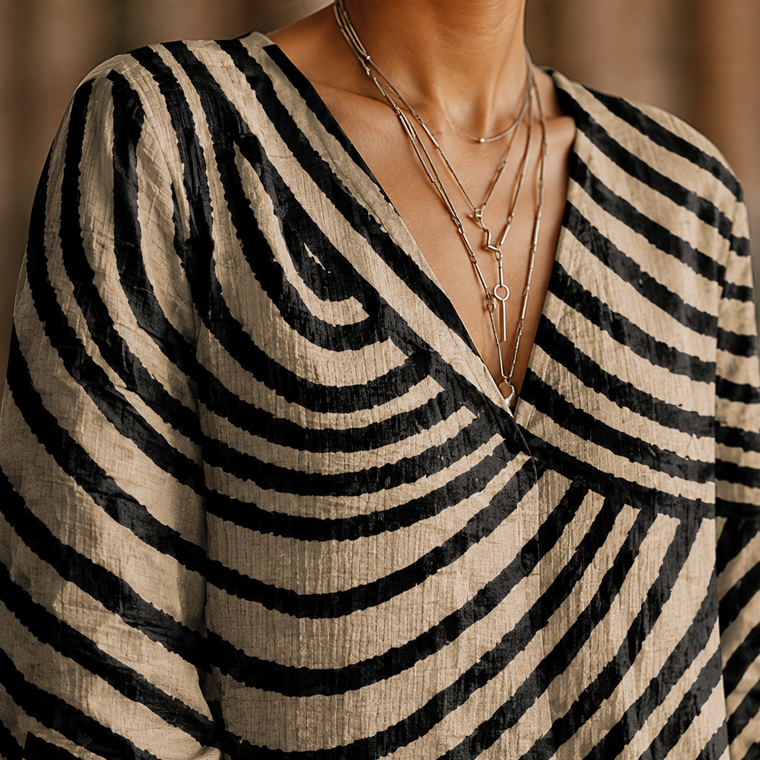 Lorelei Abstract Maxi Dress - Lead Product Detail