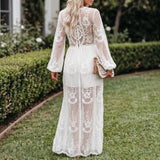 Willa Embroidered Maxi Dress - Lead Alternate View