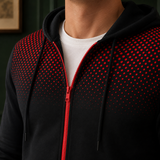 Gregoire Dotted Zip Hoodie - Lead Product Detail