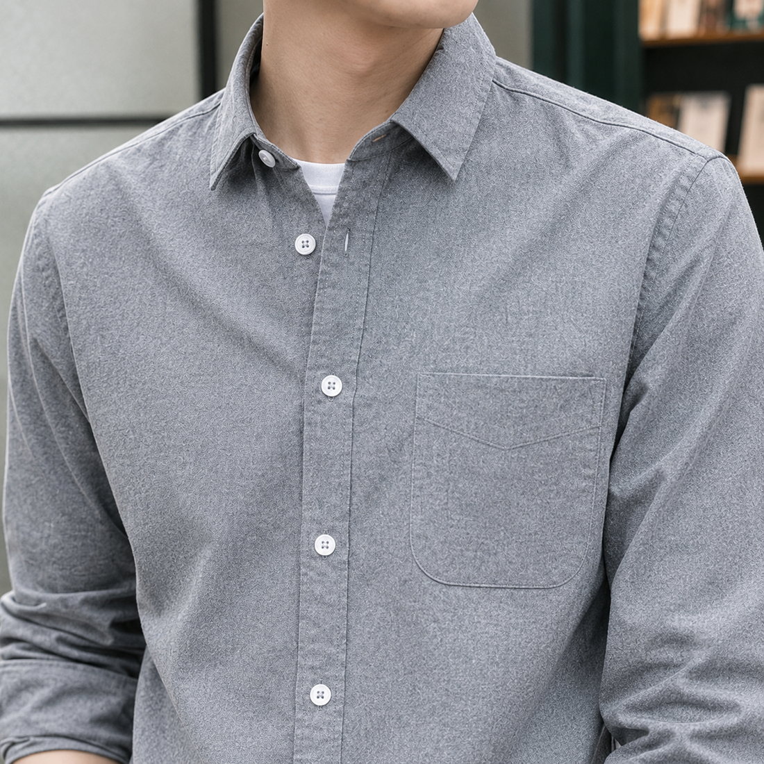 Rocco Button-Down Shirt - Lead Product Detail
