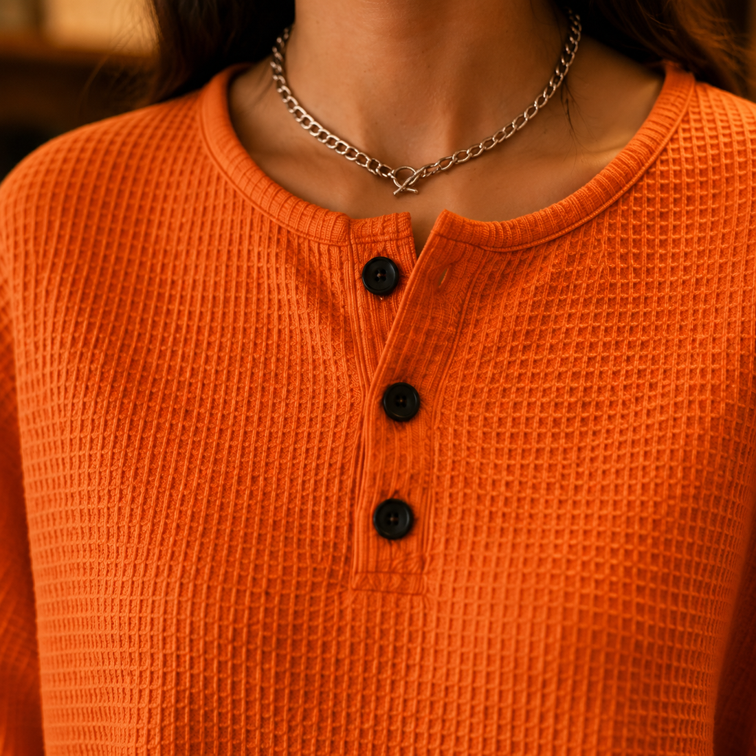 Nora Waffle Sweater - Lead Product Detail