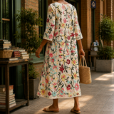 Vera Floral Midi Dress - Lead Alternate View