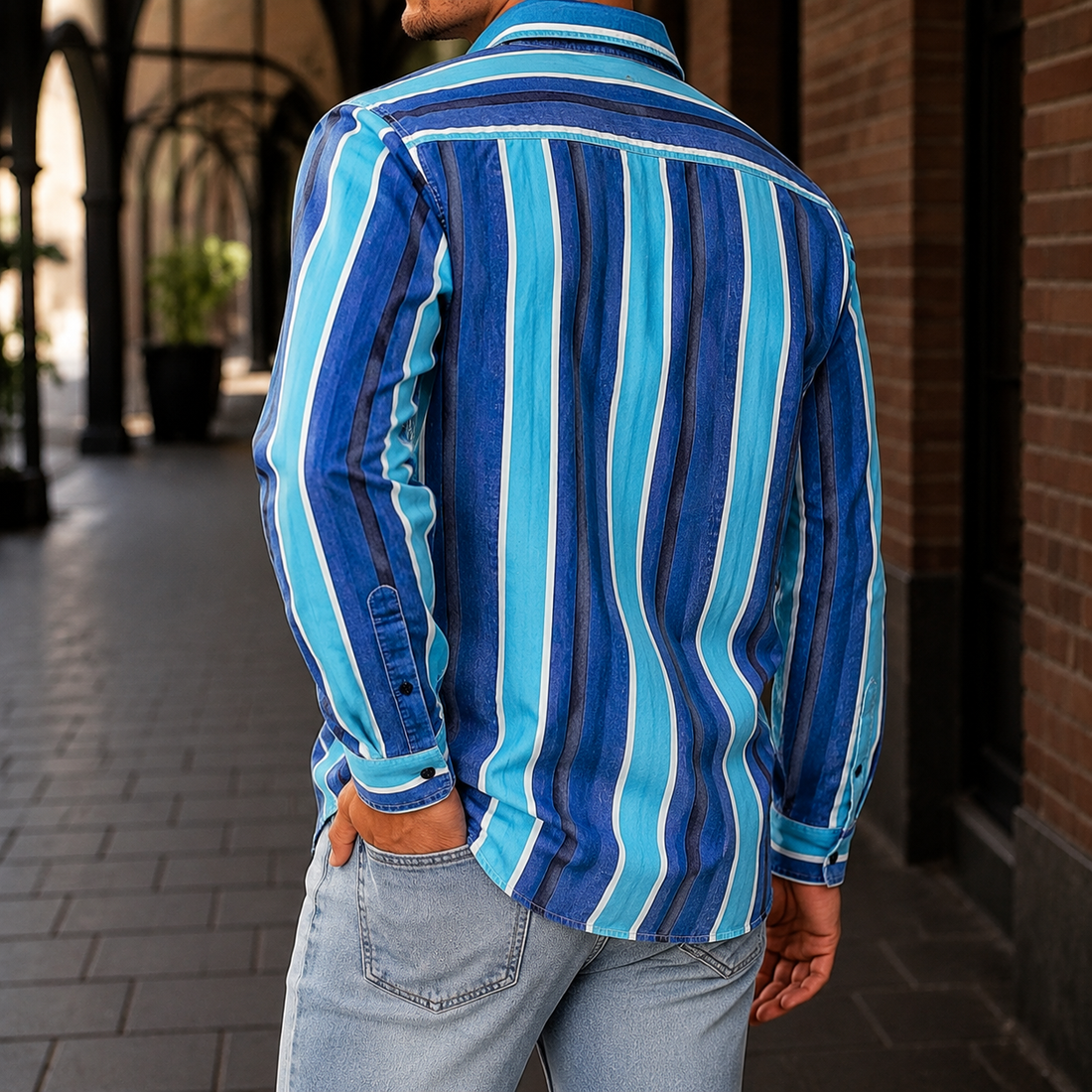 Jasper Striped Shirt - Lead Alternate View
