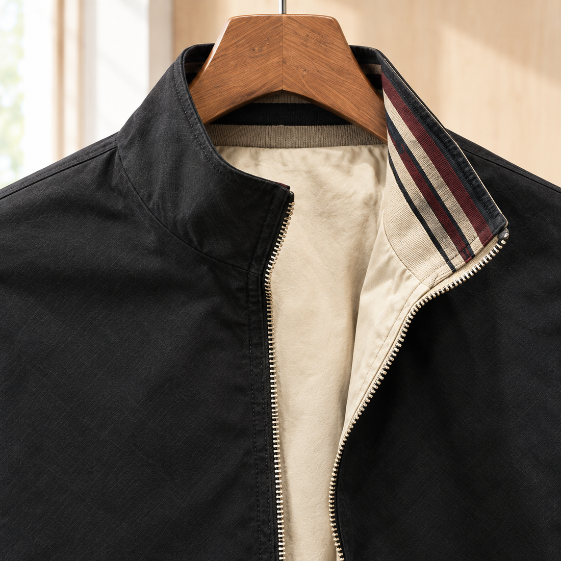 Aurelien Stand Collar Jacket - Lead Product Detail