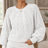 Mackenzie Cable Knit Sweater - Lead Product Detail