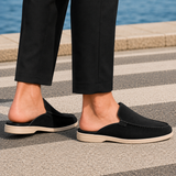 Asti Suede Mule Loafers - Lead Alternate View