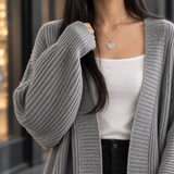 Megan Ribbed Cardigan - Lead Product Detail
