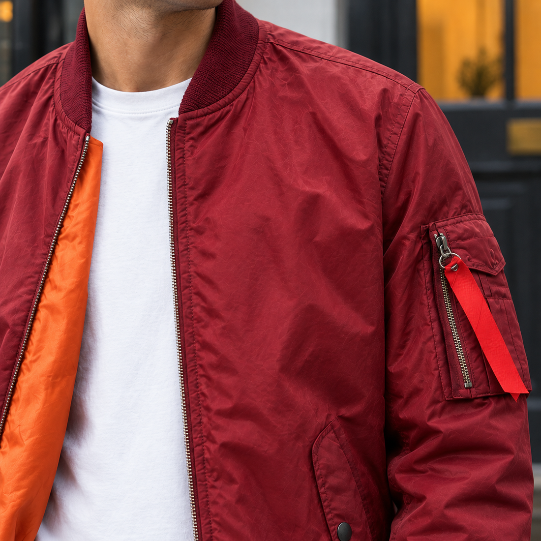 Christopher-Wren Bomber Jacket - Lead Product Detail
