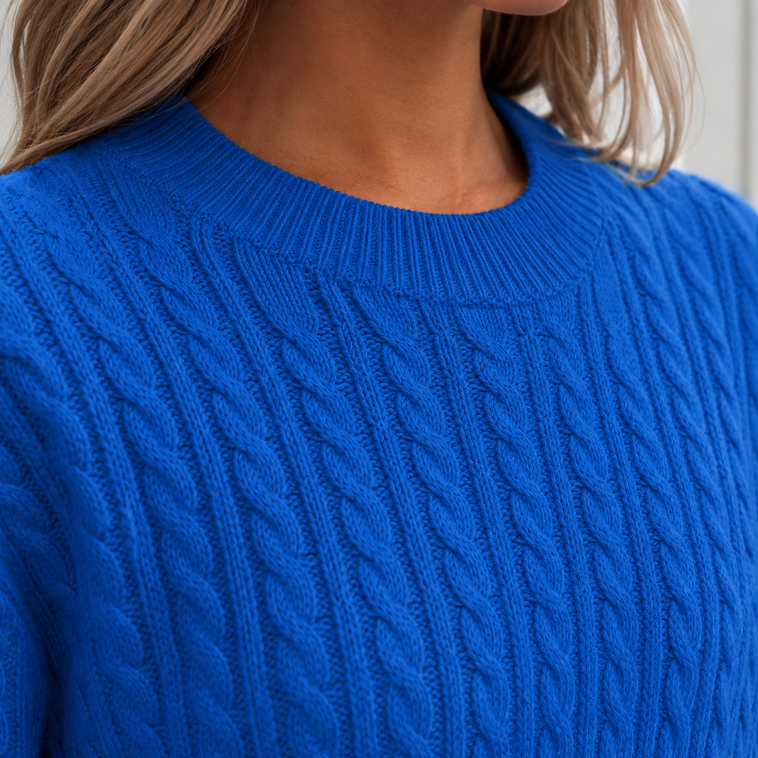 Bastien Cable Knit Sweater - Lead Product Detail