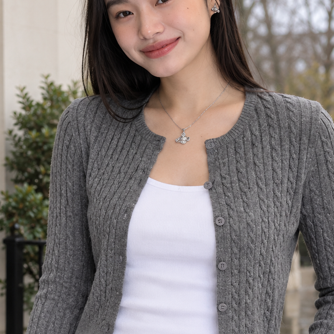 Gwendolen-Lane Cable Cardigan - Lead Product Detail