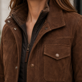 Nadia Suede Jacket - Lead Product Detail
