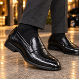 Bracciano Leather Loafers - Lead Product Detail