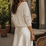 Adeline V Neck Sweater - Lead Alternate View