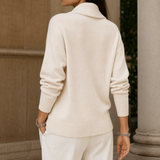 Edith Shawl Collar Sweater - Lead Alternate View