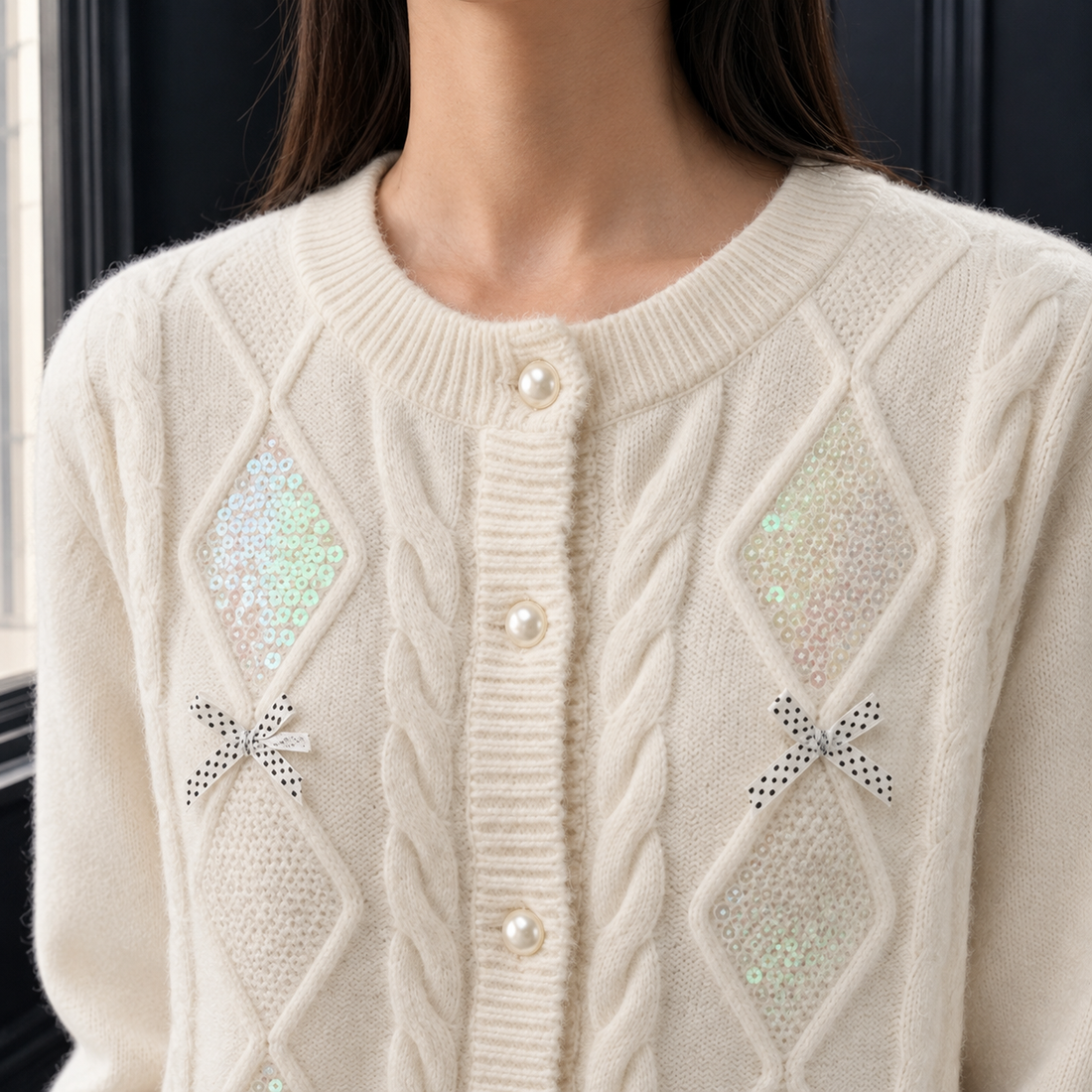 Lillian-Faye Sequin Cardigan - Lead Product Detail