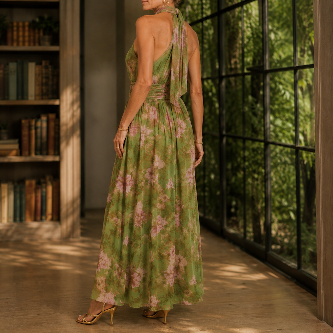 Honora Halter Maxi Dress - Lead Alternate View