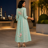 Adele Floral Midi Dress - Lead Alternate View