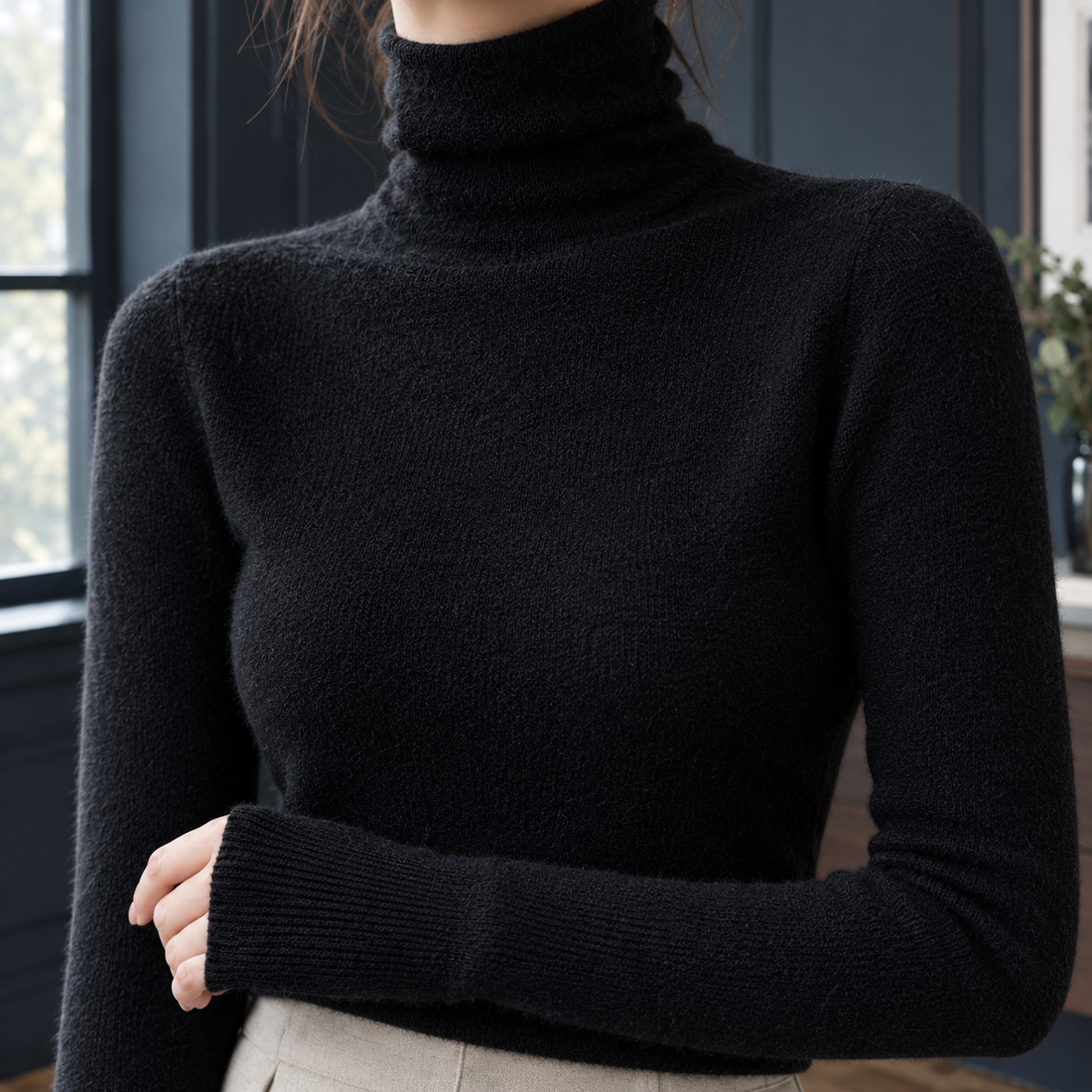 Diantha Slim Turtleneck - Lead Product Detail