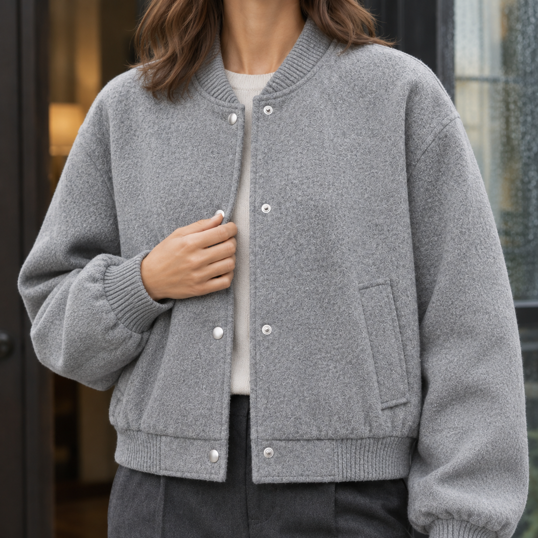 Aiglon Bomber Jacket - Lead Product Detail