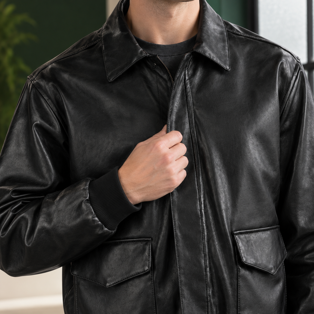 Brett Pilot Jacket - Lead Product Detail
