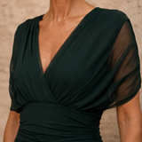 Noelle Draped Maxi Dress - Lead Product Detail