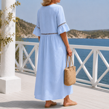 Junia Eyelet Maxi Dress - Lead Alternate View
