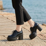 Sorrento Platform Derby Shoes - Lead Alternate View