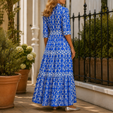 Carmen Tiered Maxi Dress - Lead Alternate View