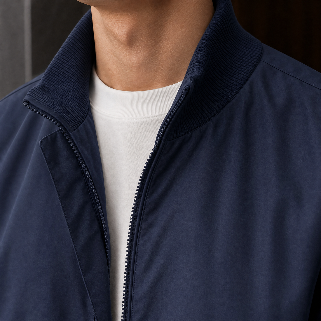Benjamin Bomber Jacket - Lead Product Detail