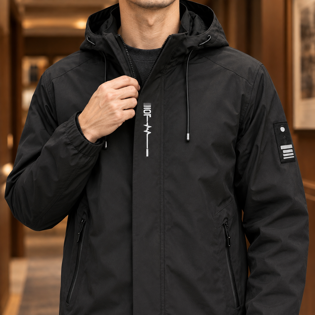 Matthias Hooded Jacket - Lead Product Detail