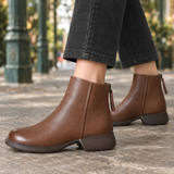 Brescia Rear-Zip Ankle Boots - Lead Product Detail