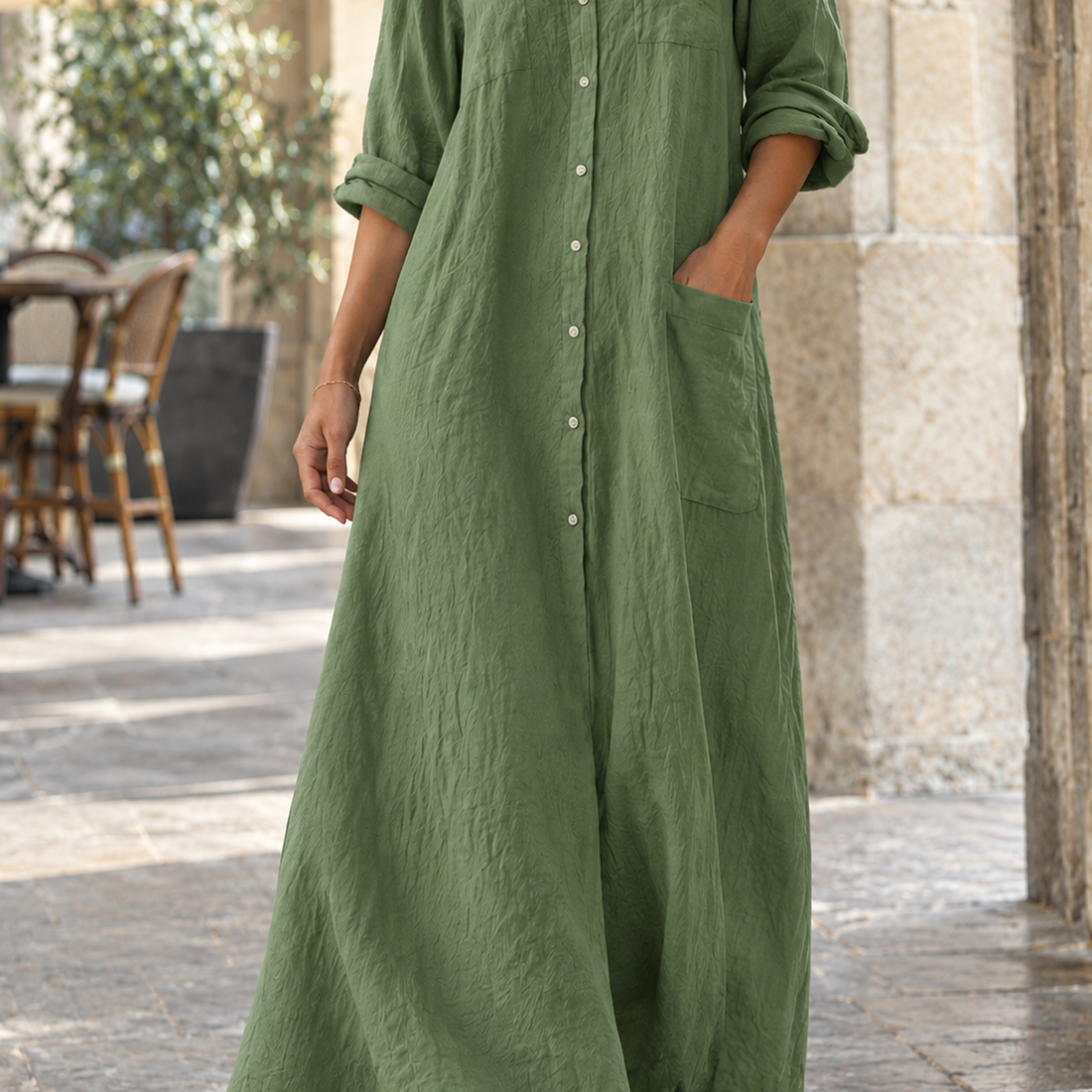 Chantal Wide Leg Jumpsuit - Green