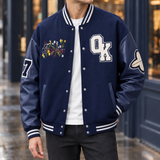 Torquil Varsity Jacket - Blue