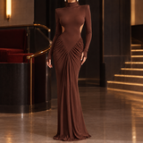 Carina Cutout Maxi Dress - Brown